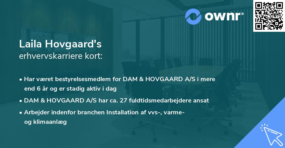 Laila Hovgaard's erhvervskarriere kort