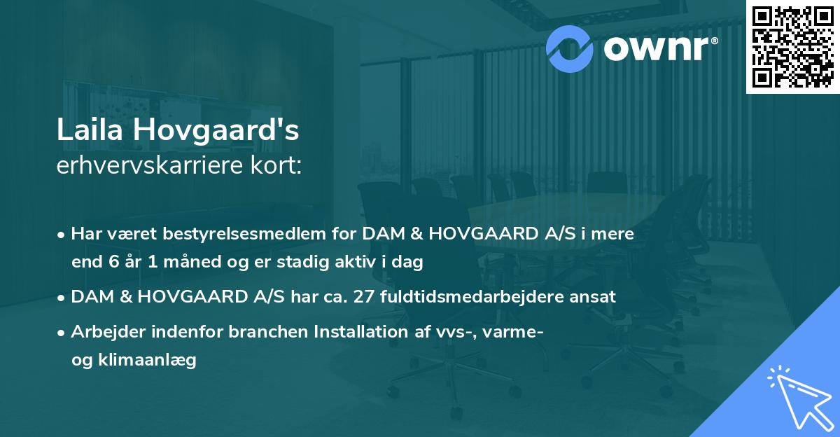 Laila Hovgaard's erhvervskarriere kort