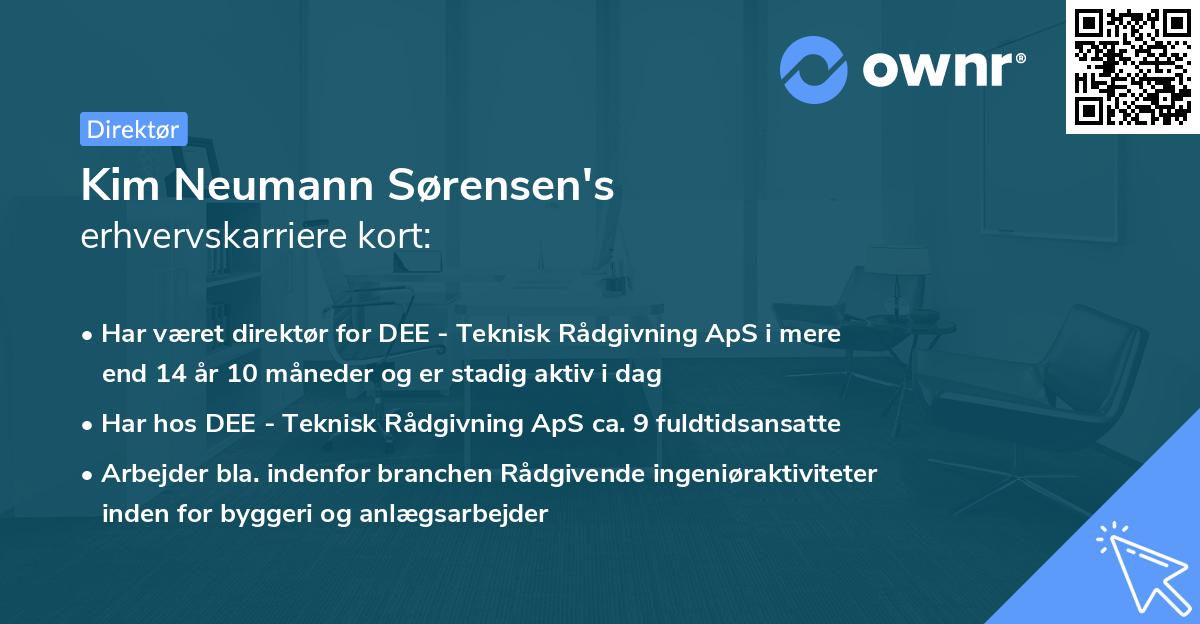 Kim Neumann Sørensen's erhvervskarriere kort