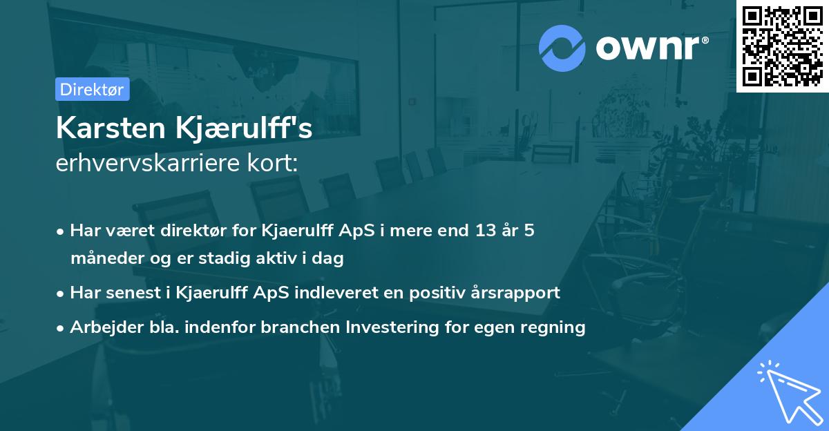 Karsten Kjærulff's erhvervskarriere kort