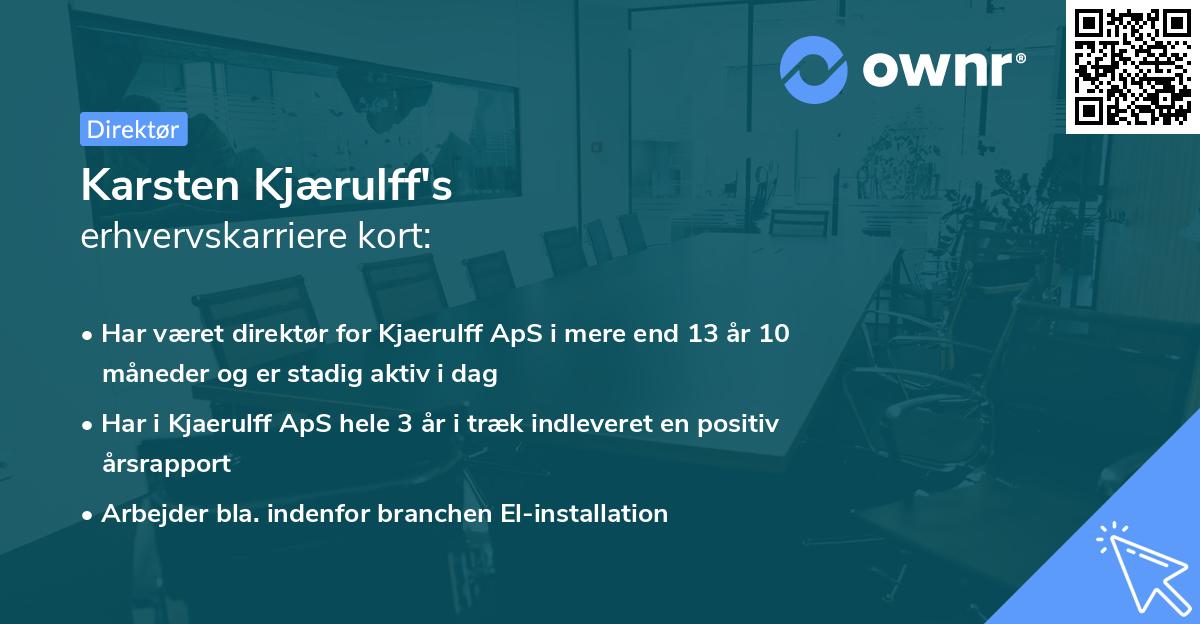 Karsten Kjærulff's erhvervskarriere kort