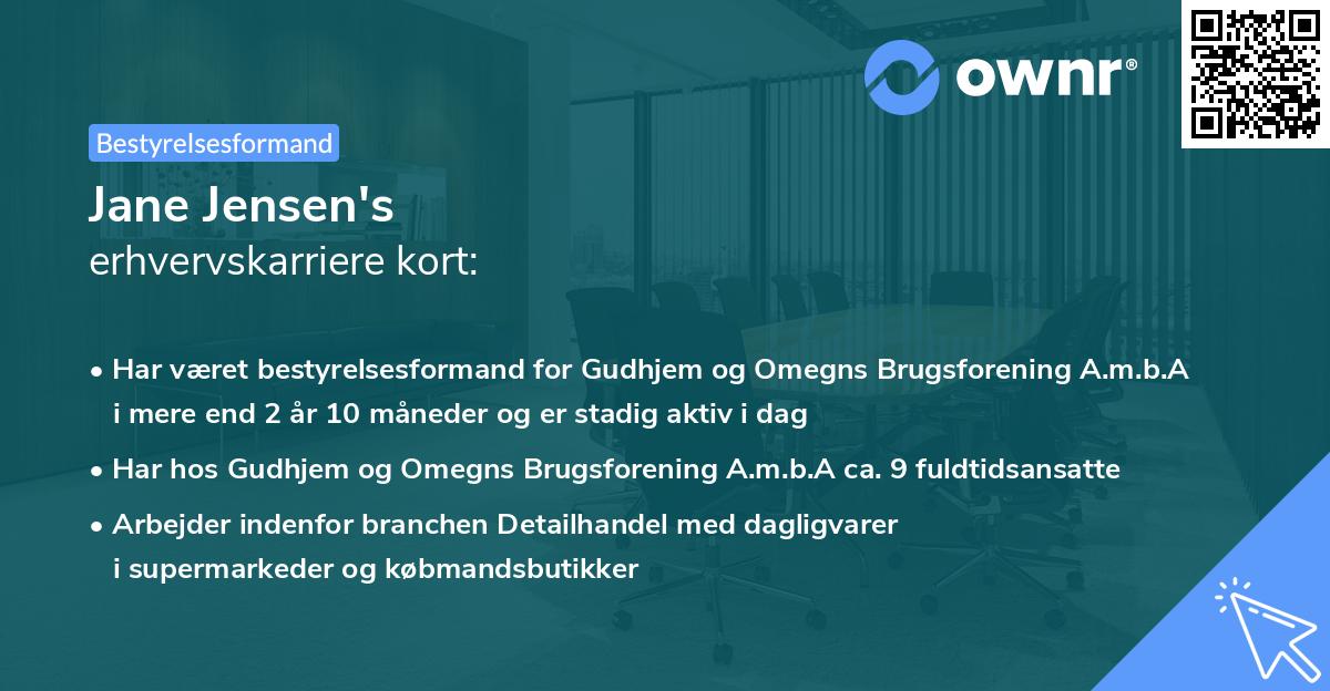 Jane Jensen's erhvervskarriere kort