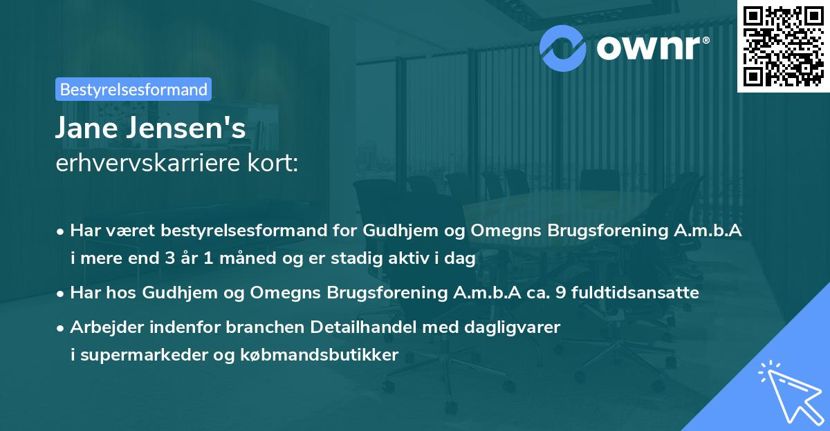 Jane Jensen's erhvervskarriere kort