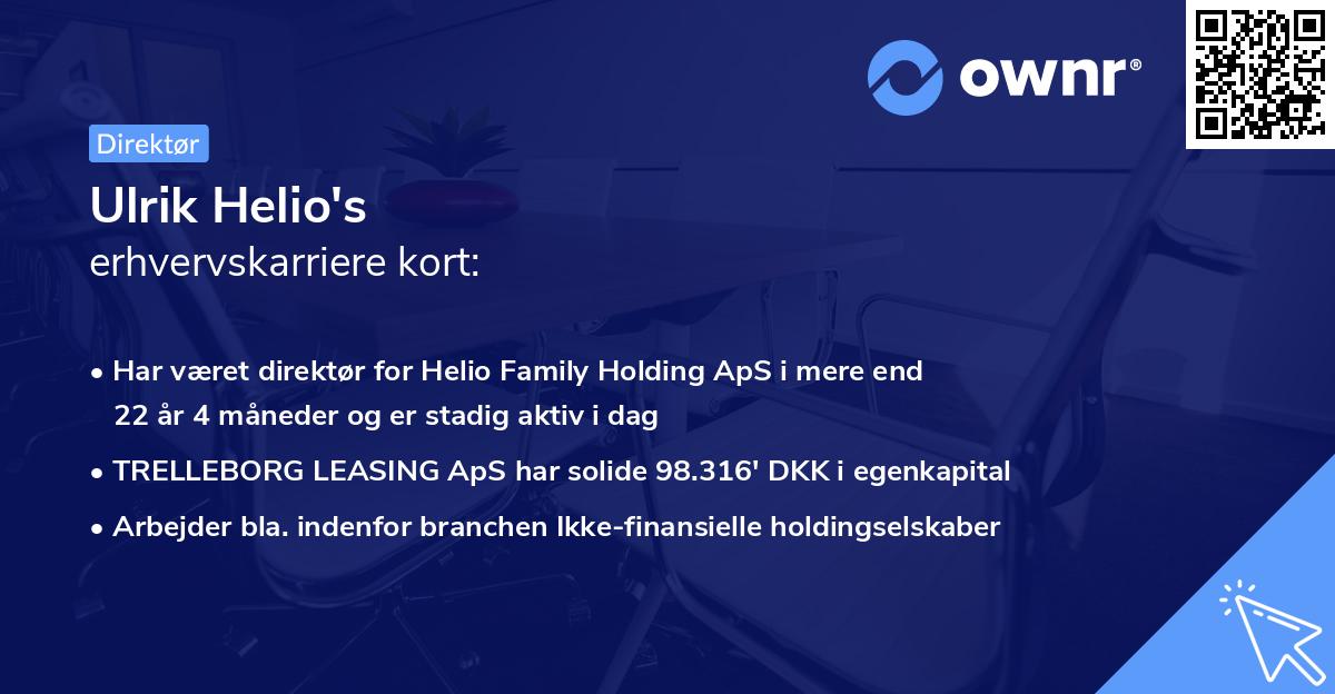 Ulrik Helio's erhvervskarriere kort