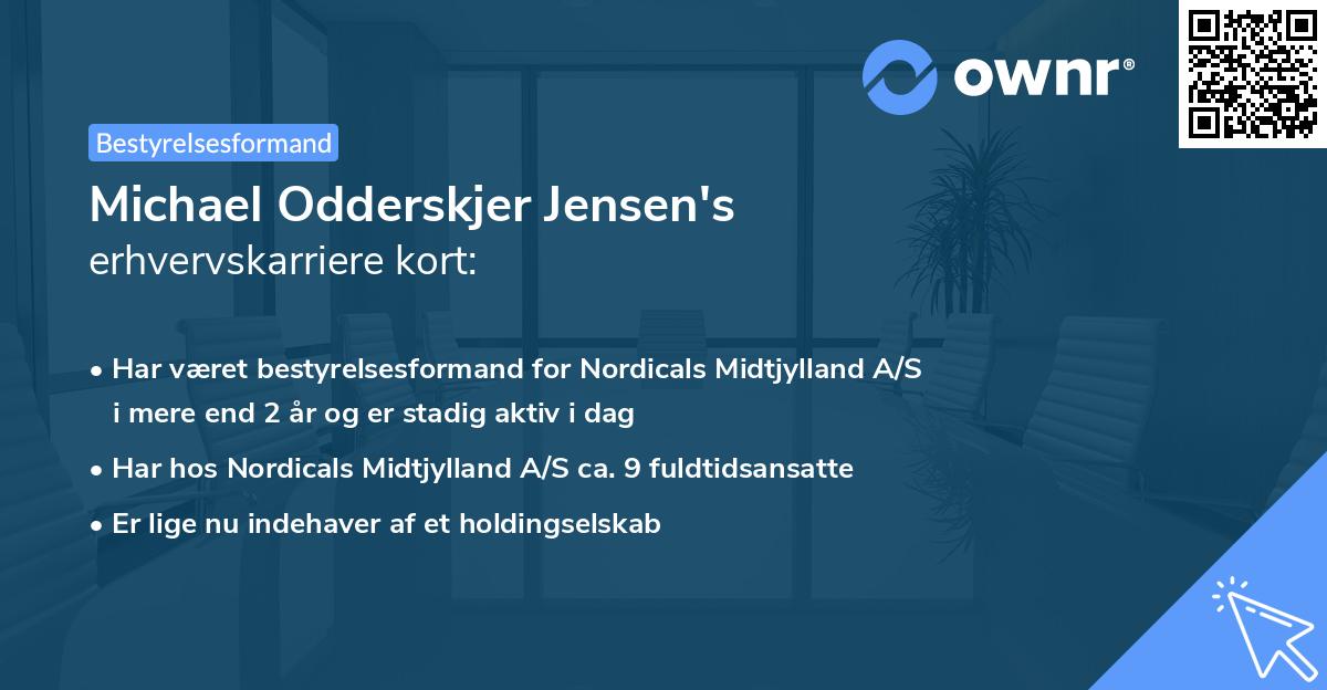 Michael Odderskjer Jensen's erhvervskarriere kort