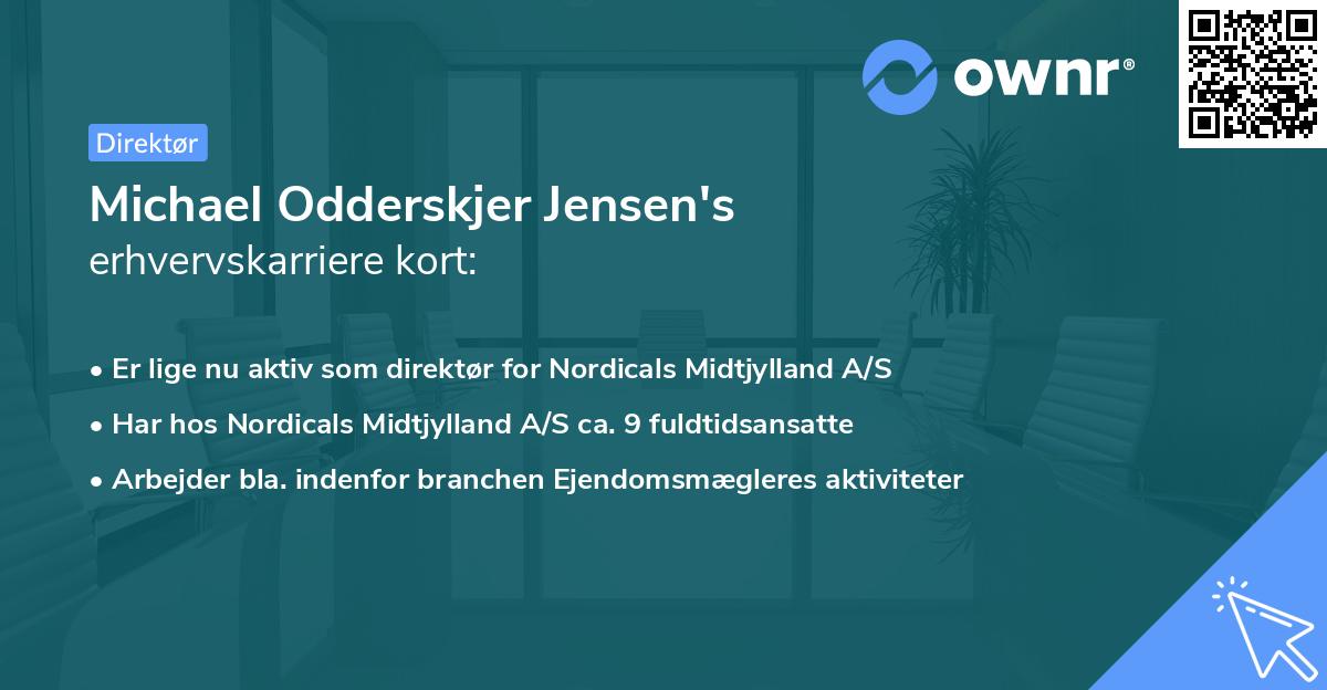 Michael Odderskjer Jensen's erhvervskarriere kort