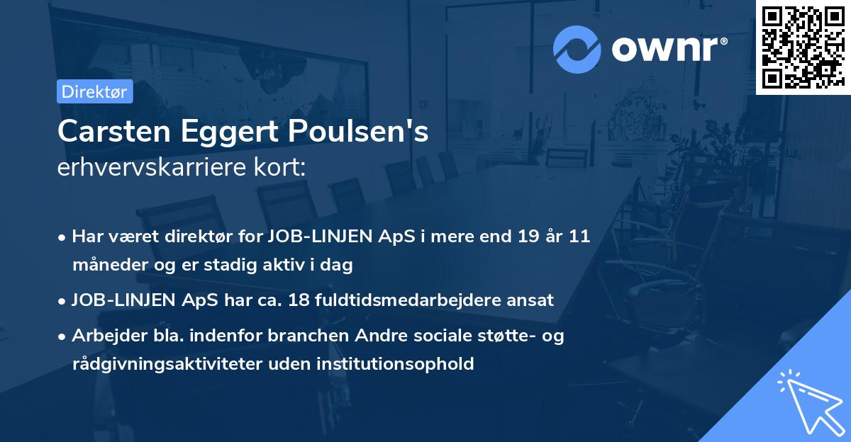 Carsten Eggert Poulsen's erhvervskarriere kort