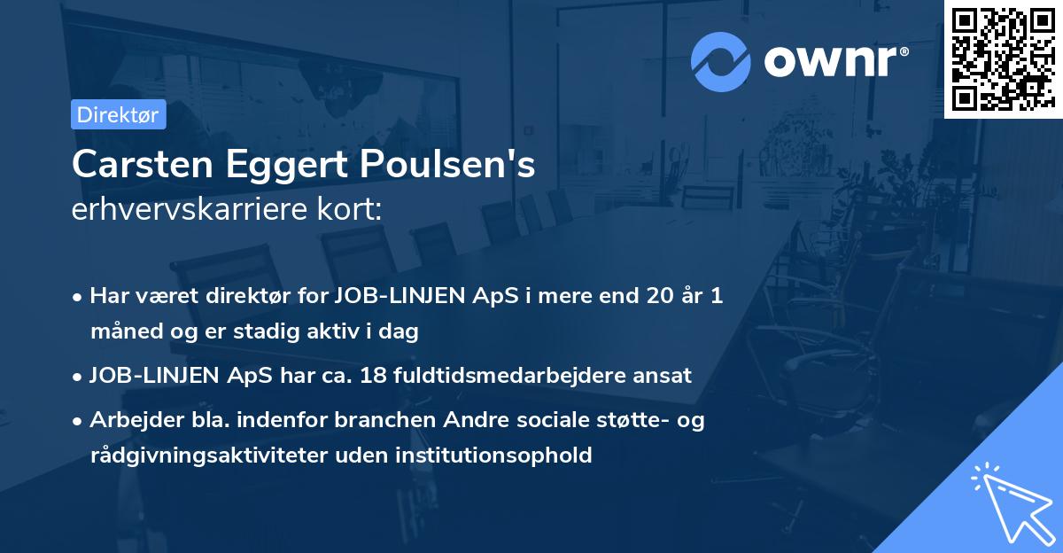 Carsten Eggert Poulsen's erhvervskarriere kort