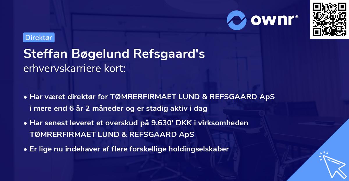 Steffan Bøgelund Refsgaard's erhvervskarriere kort