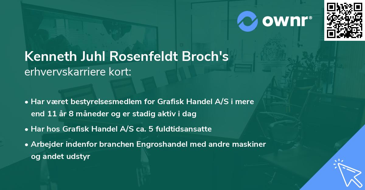 Kenneth Juhl Rosenfeldt Broch's erhvervskarriere kort