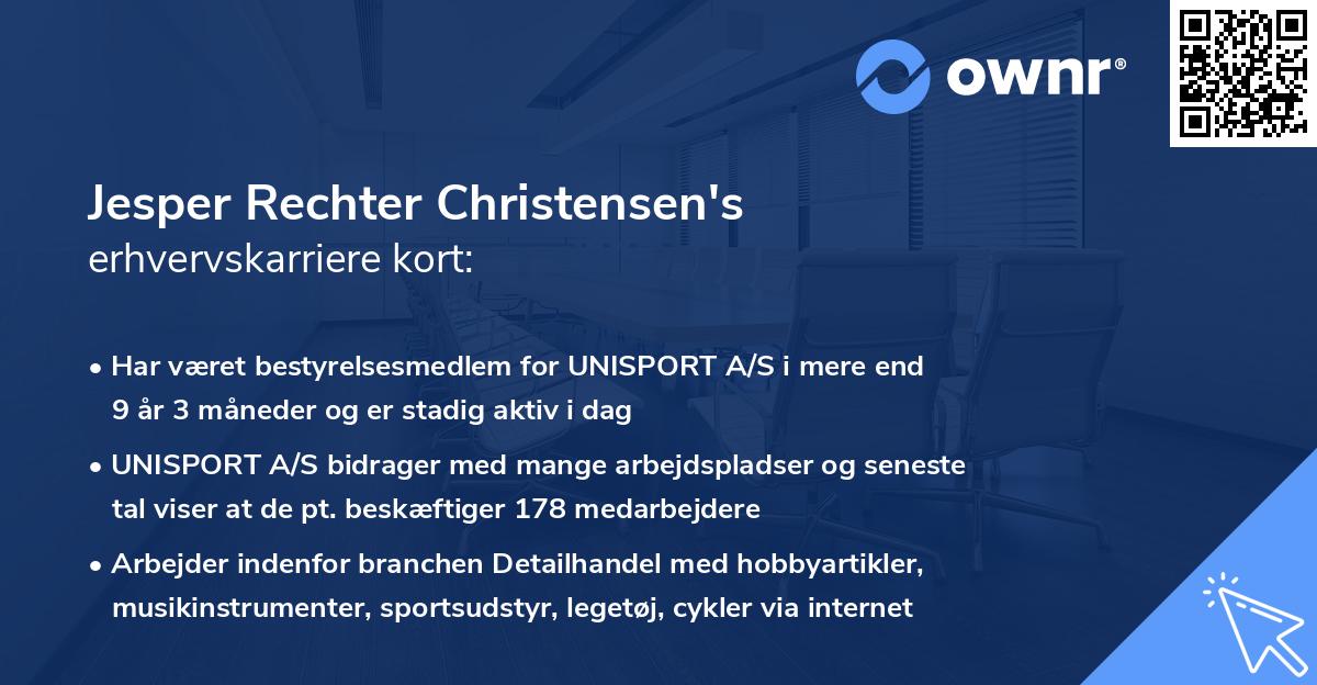 Jesper Rechter Christensen's erhvervskarriere kort