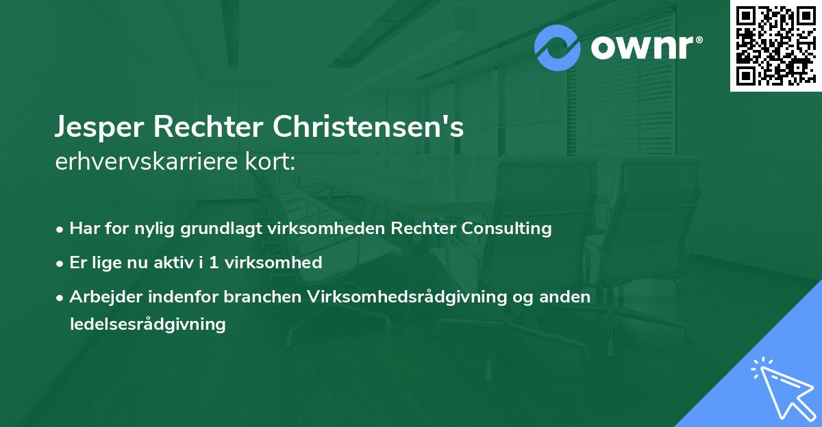 Jesper Rechter Christensen's erhvervskarriere kort
