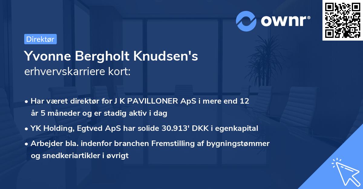 Yvonne Bergholt Knudsen's erhvervskarriere kort