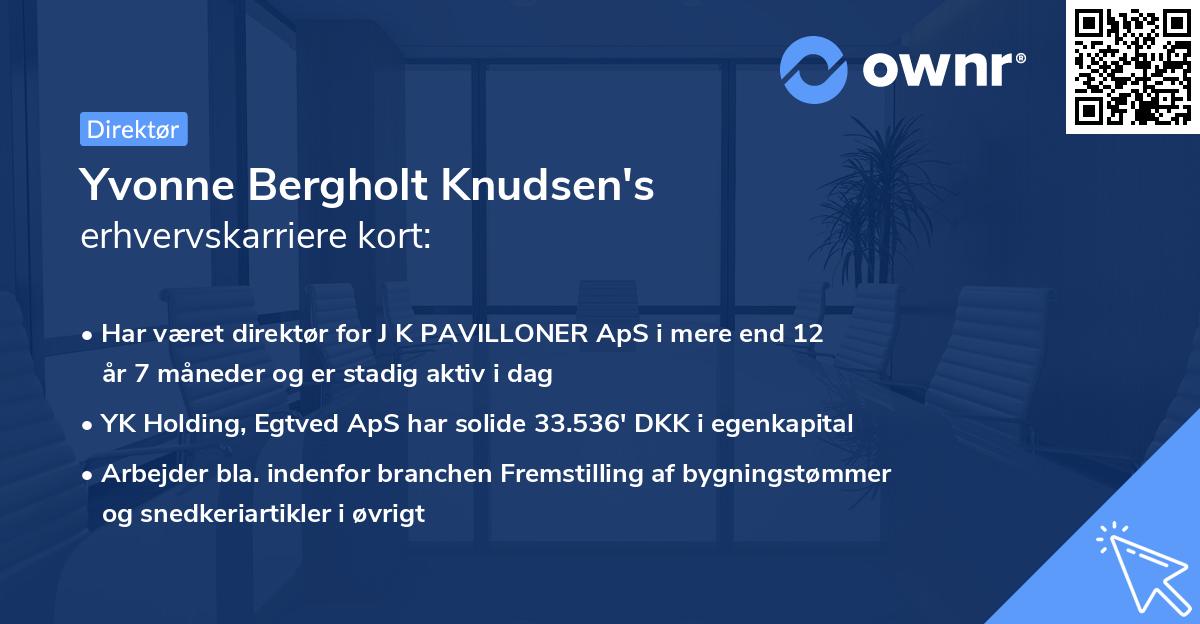 Yvonne Bergholt Knudsen's erhvervskarriere kort