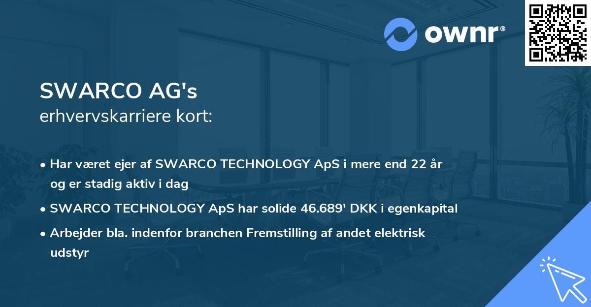 SWARCO AG's erhvervskarriere kort