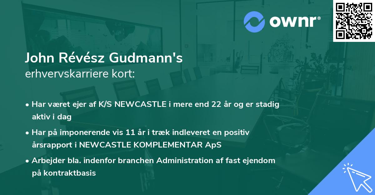 John Révész Gudmann's erhvervskarriere kort
