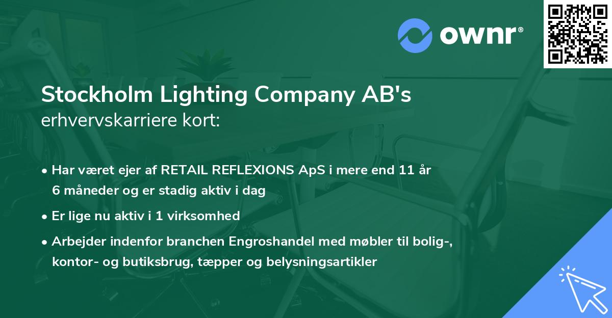 Stockholm Lighting Company AB's erhvervskarriere kort