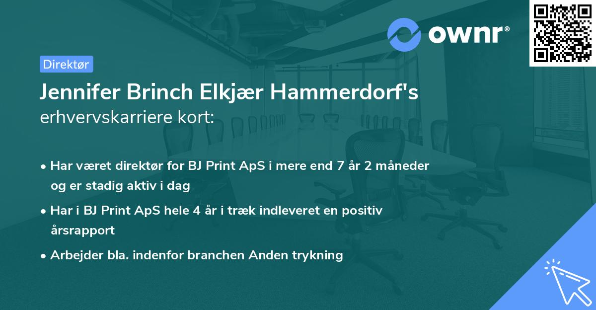 Jennifer Brinch Elkjær Hammerdorf's erhvervskarriere kort
