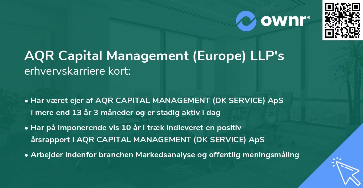 AQR Capital Management (Europe) LLP's erhvervskarriere kort