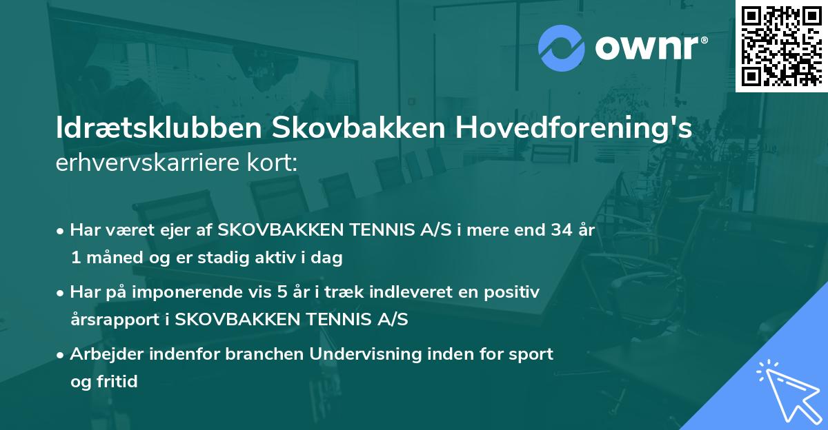 Idrætsklubben Skovbakken Hovedforening's erhvervskarriere kort