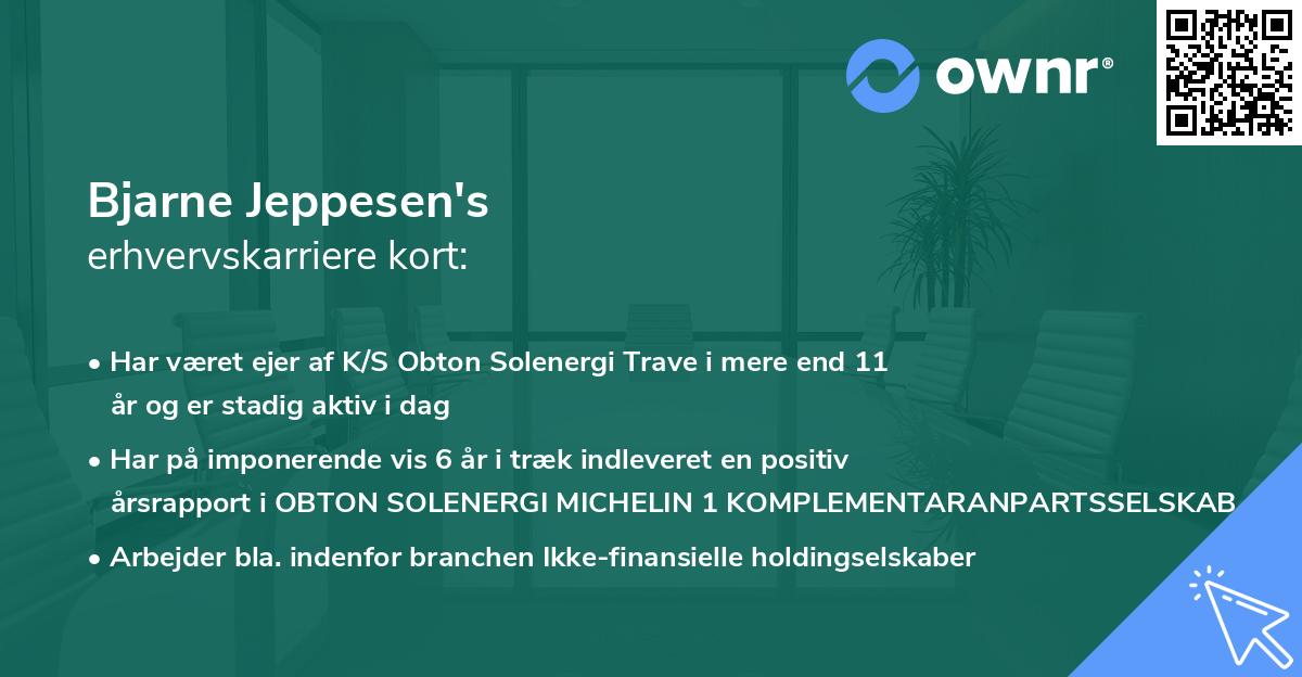 Bjarne Jeppesen's erhvervskarriere kort