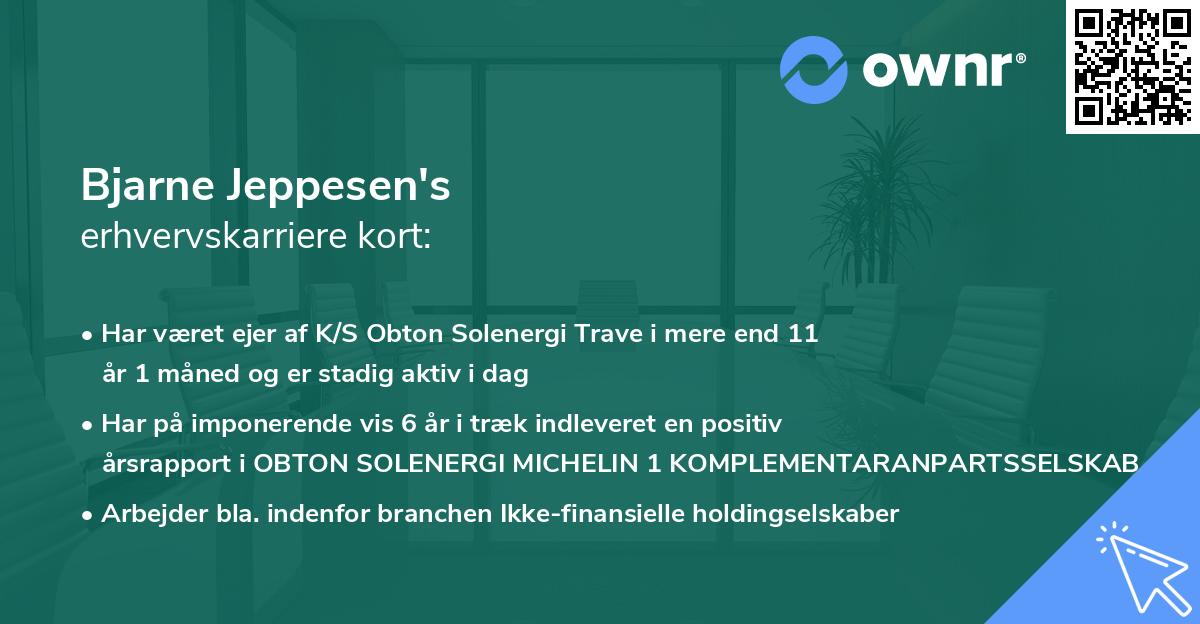 Bjarne Jeppesen's erhvervskarriere kort