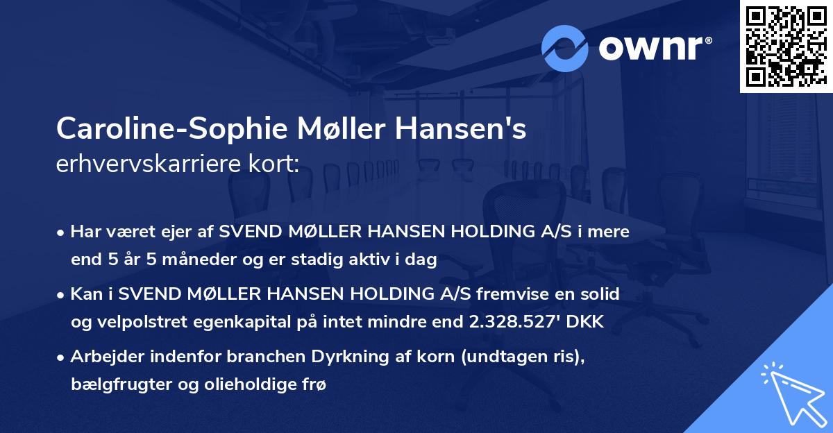 Caroline-Sophie Møller Hansen's erhvervskarriere kort