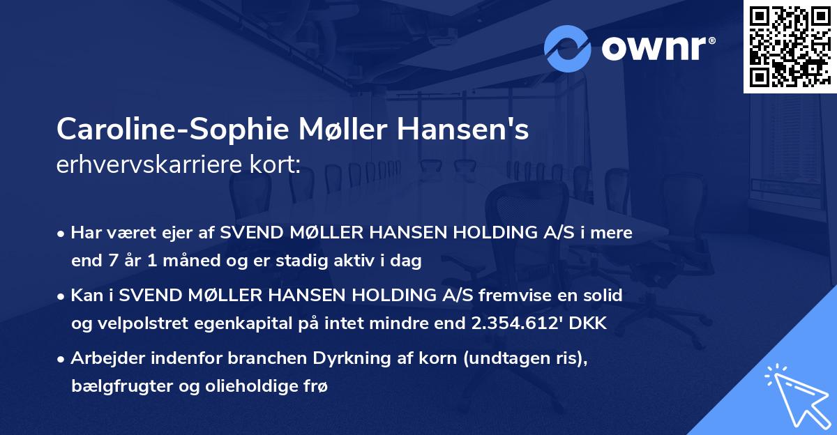 Caroline-Sophie Møller Hansen's erhvervskarriere kort