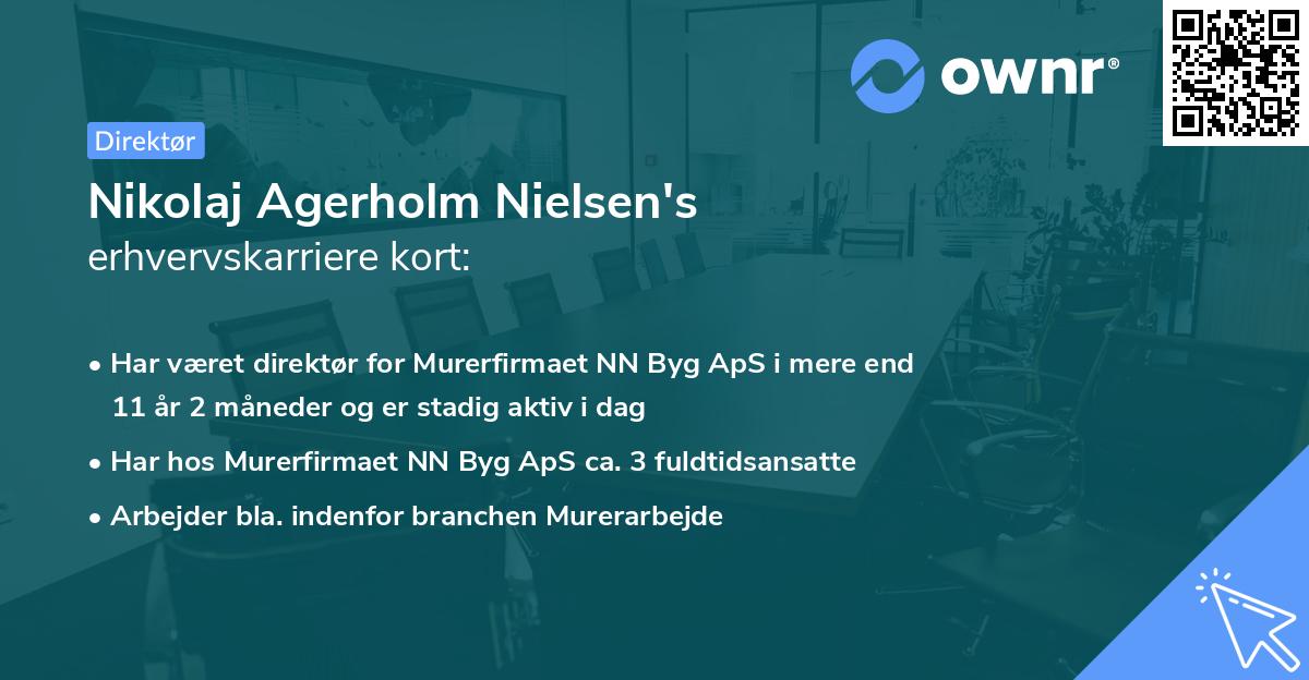 Nikolaj Agerholm Nielsen's erhvervskarriere kort