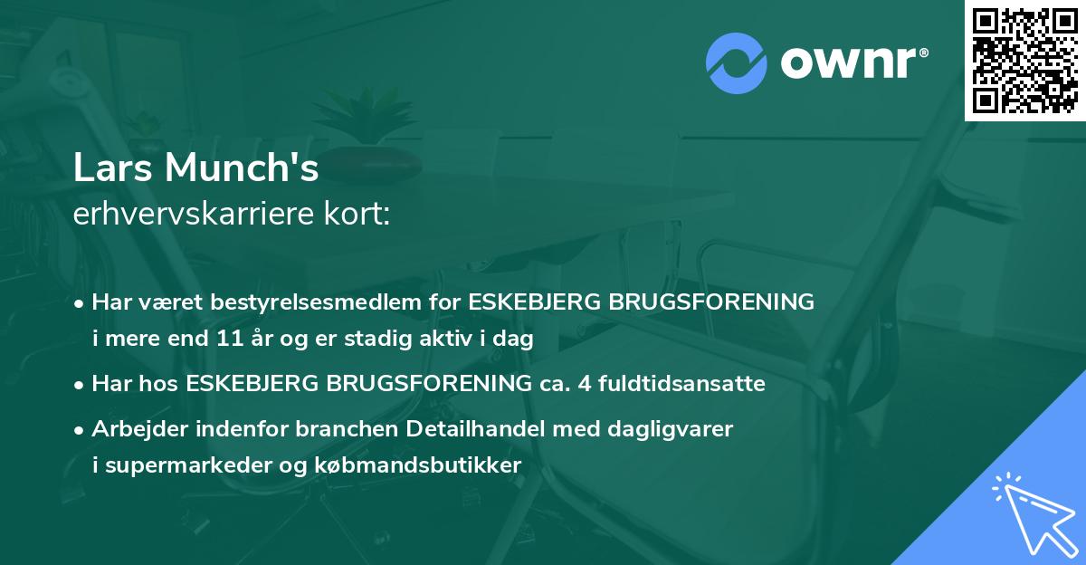 Lars Munch's erhvervskarriere kort