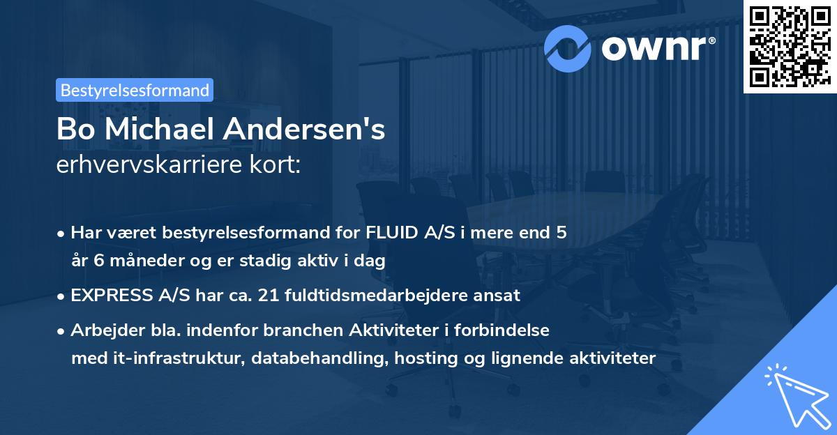 Bo Michael Andersen's erhvervskarriere kort