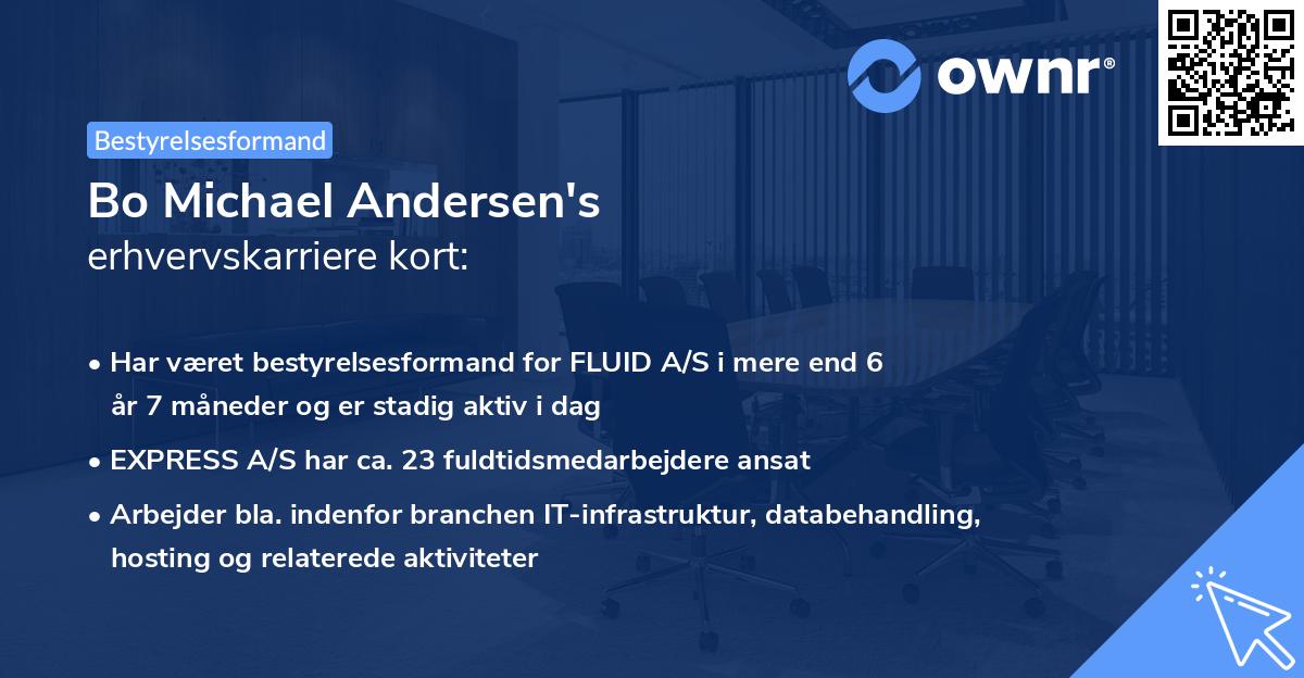 Bo Michael Andersen's erhvervskarriere kort