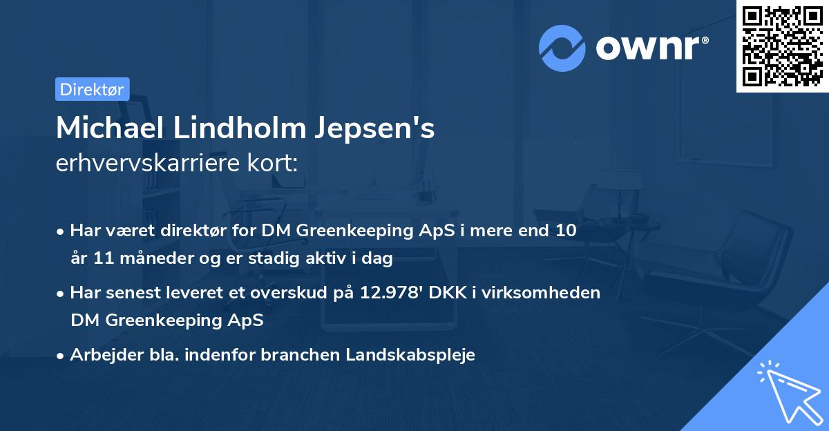 Michael Lindholm Jepsen's erhvervskarriere kort