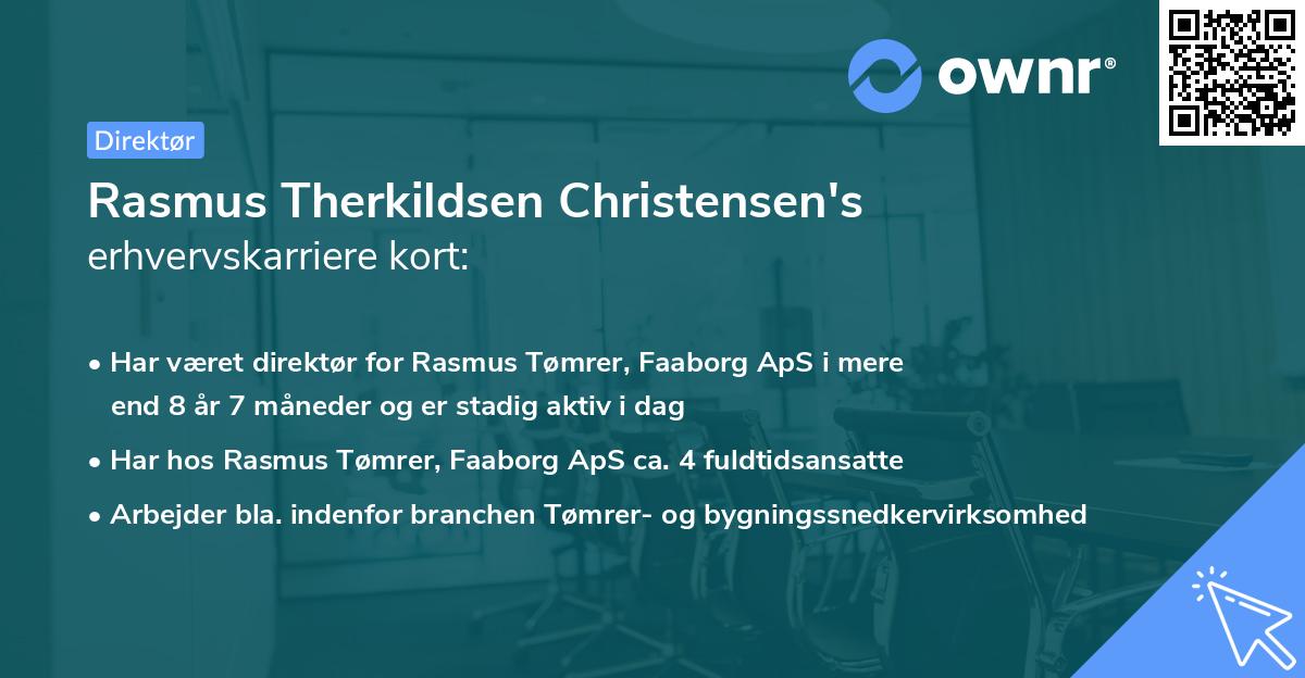 Rasmus Therkildsen Christensen's erhvervskarriere kort