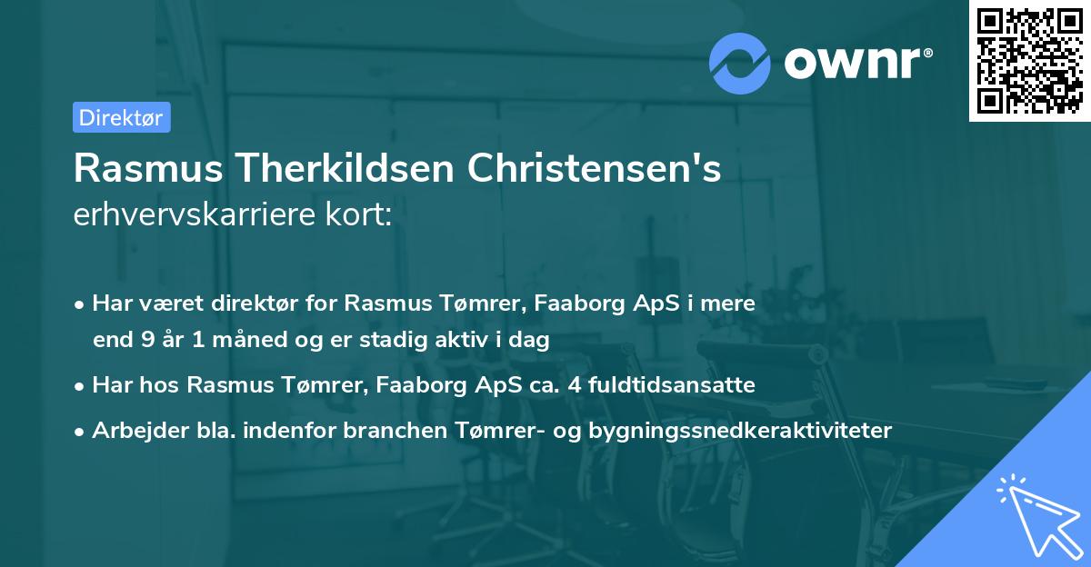 Rasmus Therkildsen Christensen's erhvervskarriere kort