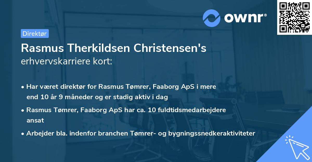 Rasmus Therkildsen Christensen's erhvervskarriere kort