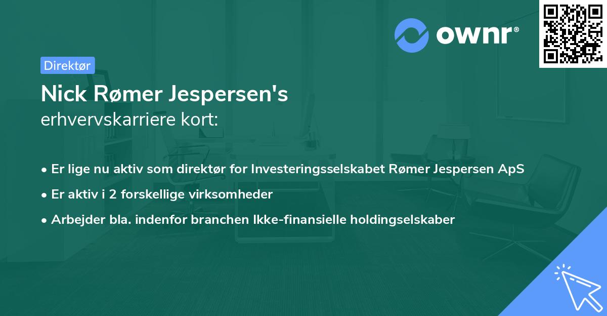 Nick Rømer Jespersen's erhvervskarriere kort