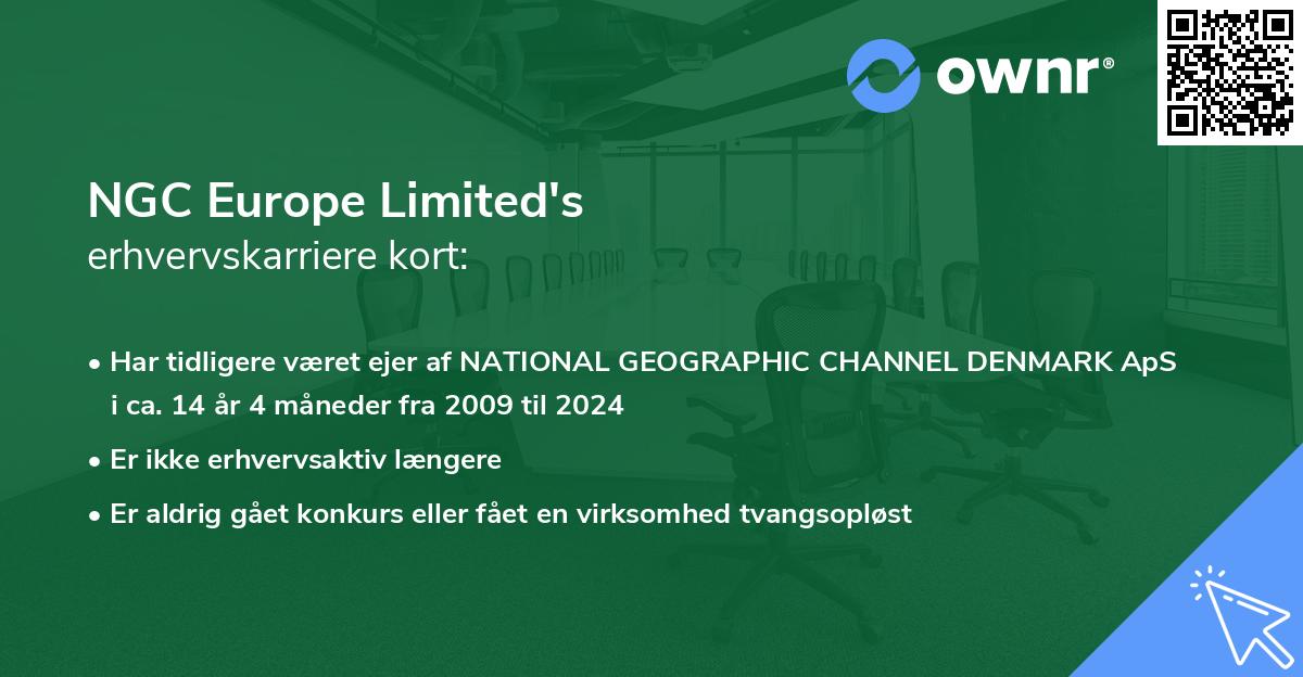 NGC Europe Limited's erhvervskarriere kort