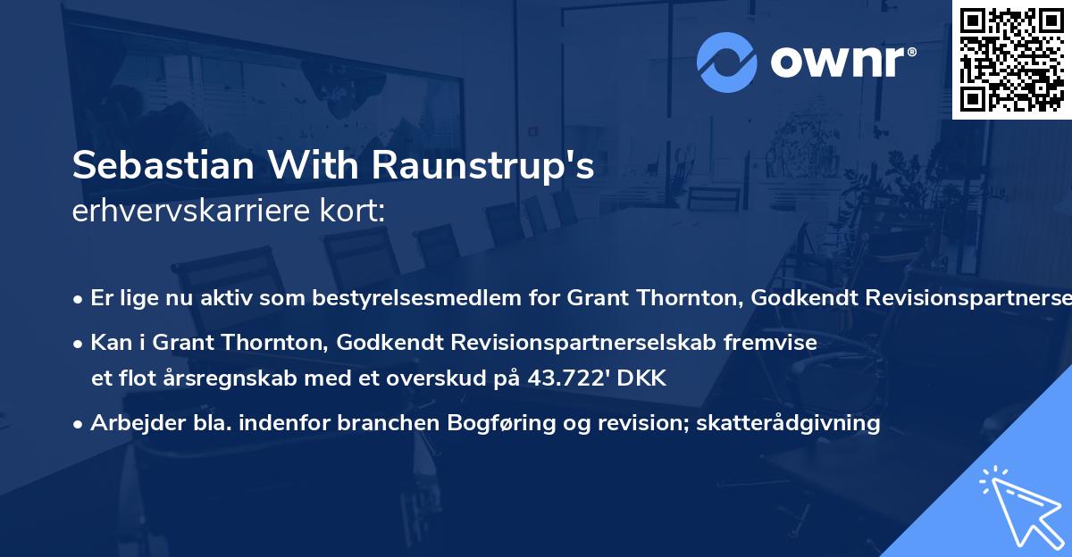 Sebastian With Raunstrup's erhvervskarriere kort
