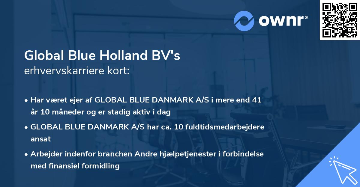 Global Blue Holland BV's erhvervskarriere kort