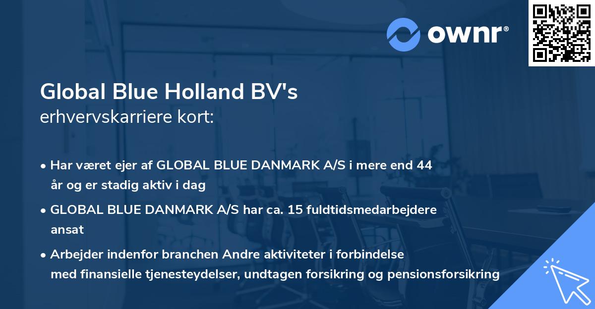 Global Blue Holland BV's erhvervskarriere kort
