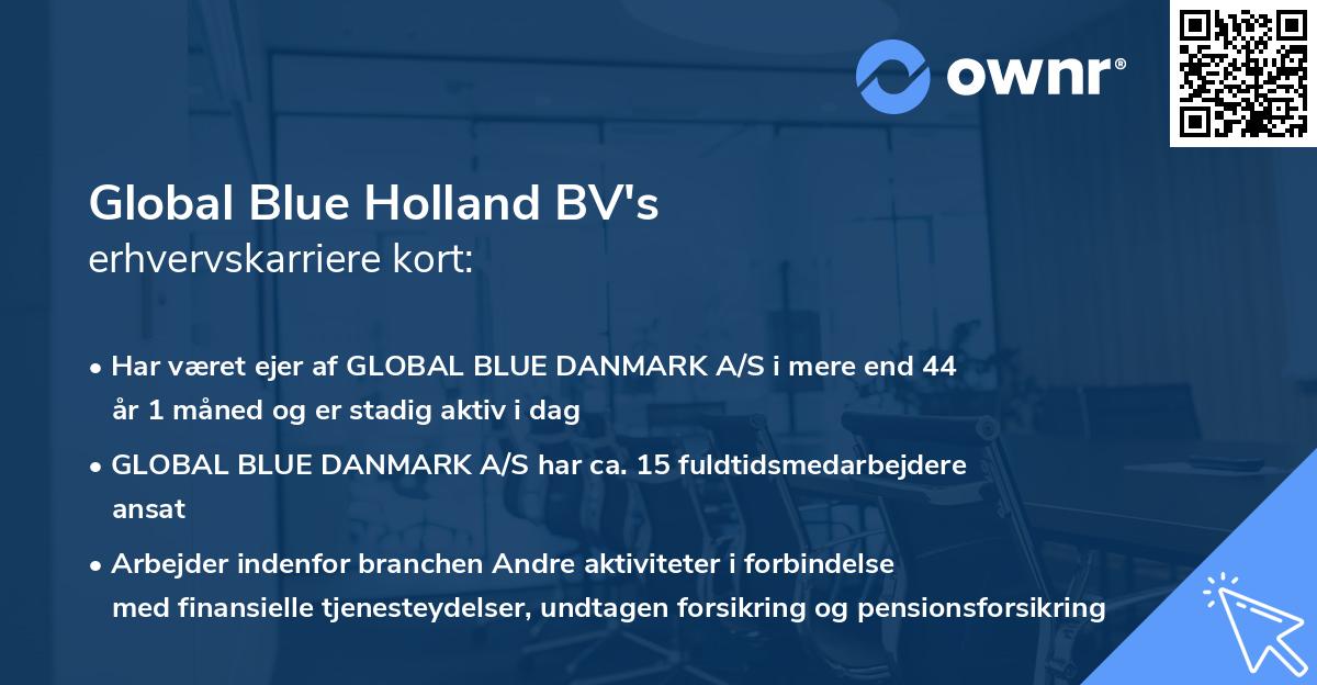 Global Blue Holland BV's erhvervskarriere kort