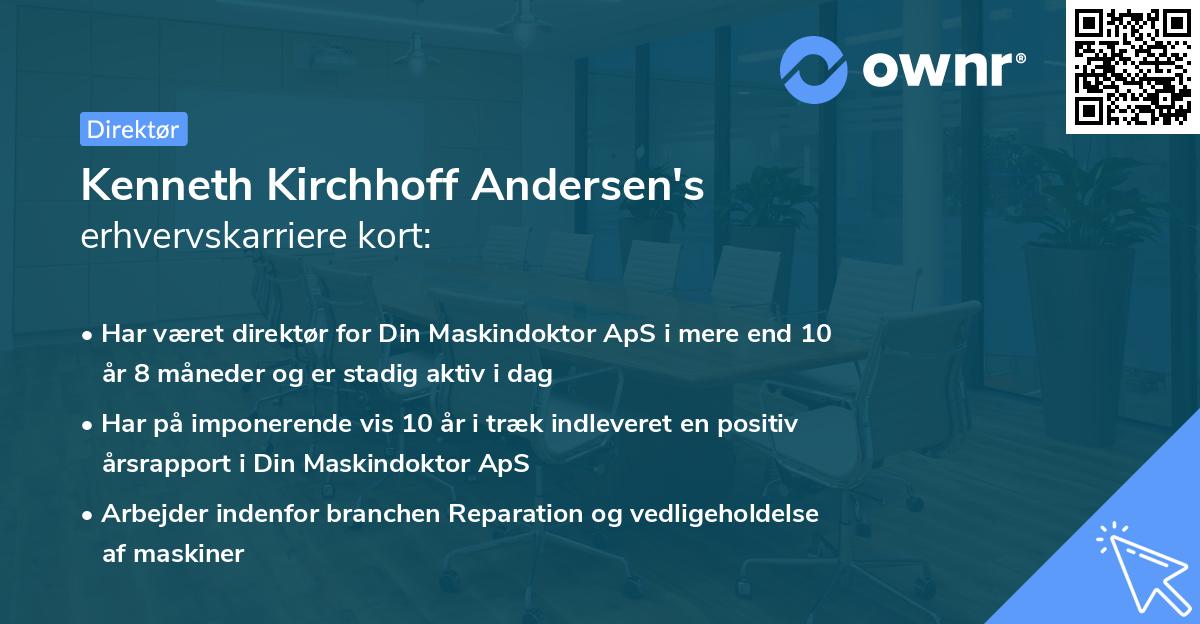 Kenneth Kirchhoff Andersen's erhvervskarriere kort