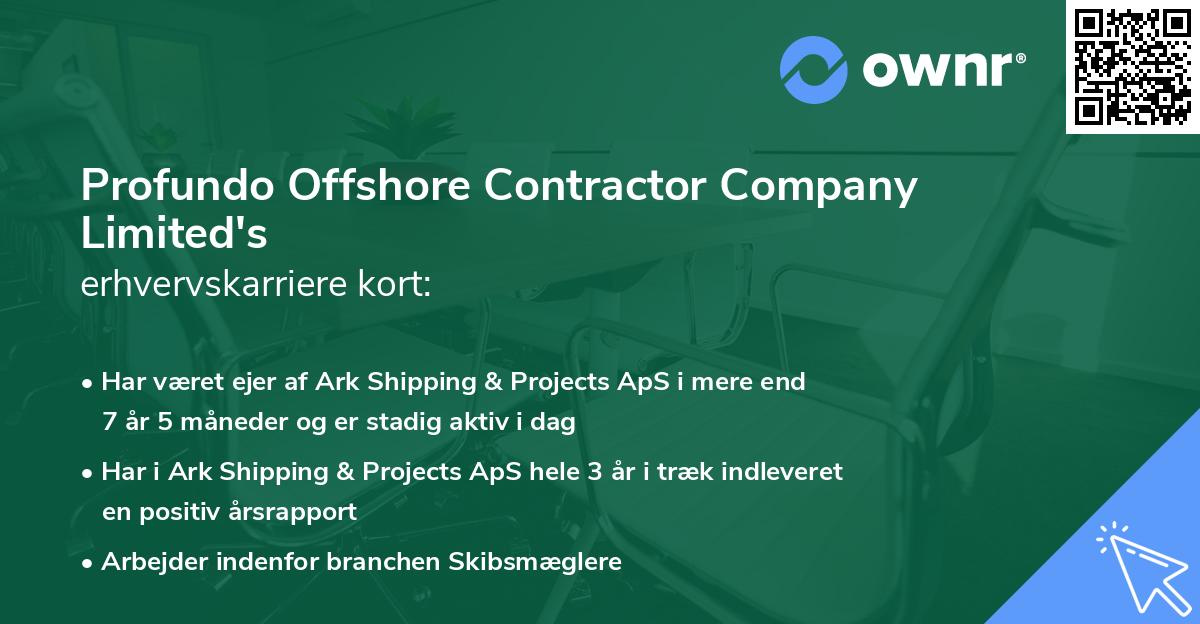 Profundo Offshore Contractor Company Limited's erhvervskarriere kort