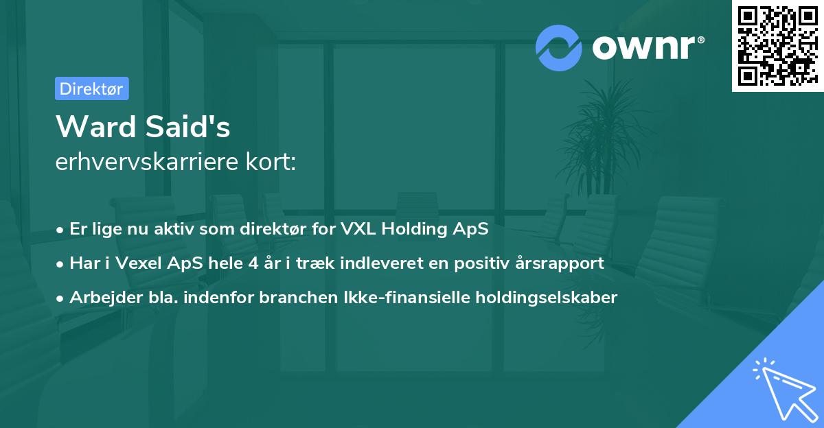 Ward Said's erhvervskarriere kort