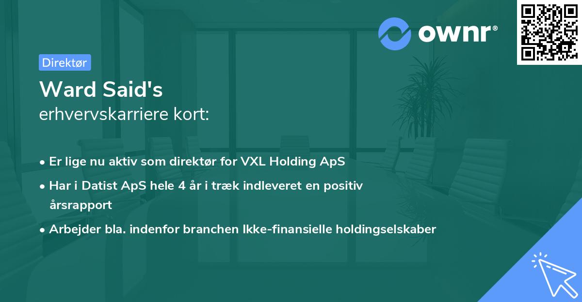 Ward Said's erhvervskarriere kort
