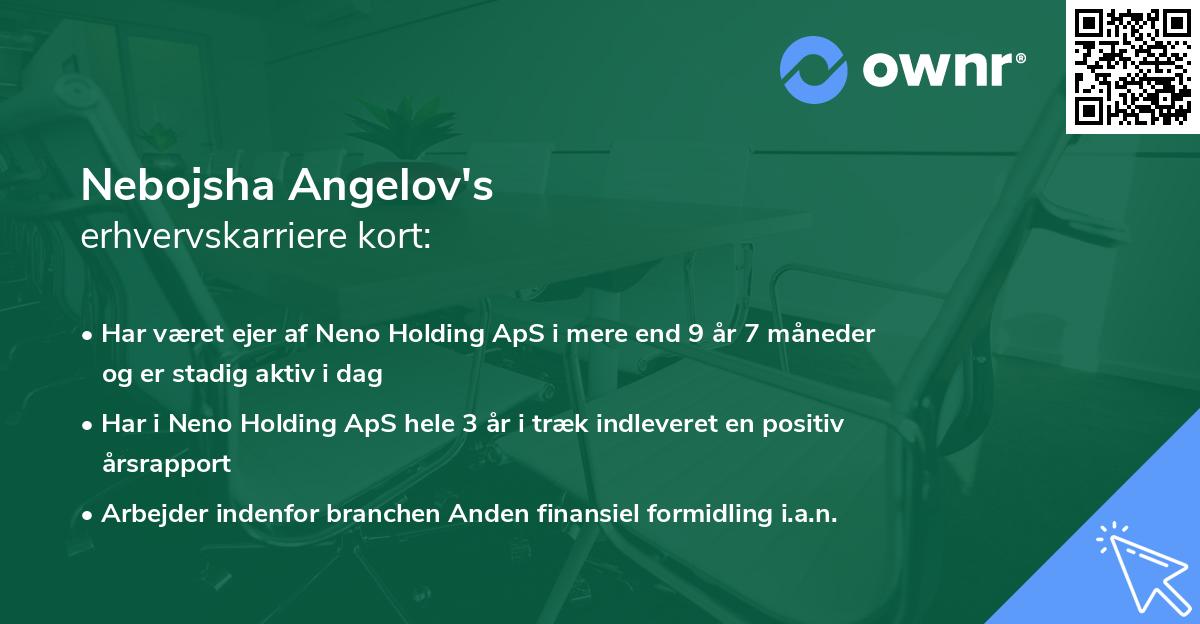 Nebojsha Angelov's erhvervskarriere kort