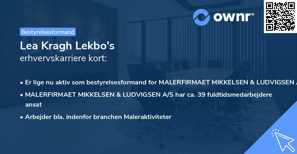 Lea Kragh Lekbo's erhvervskarriere kort