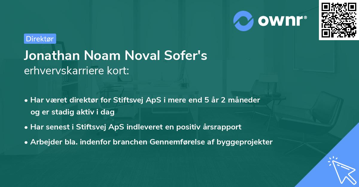Jonathan Noam Noval Sofer's erhvervskarriere kort
