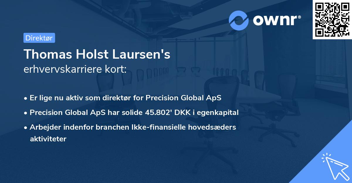 Thomas Holst Laursen's erhvervskarriere kort